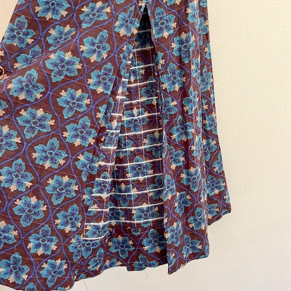 Free People Oasis Printed Midi Dress French Chocolate Combo NWT - Picture 9 of 16